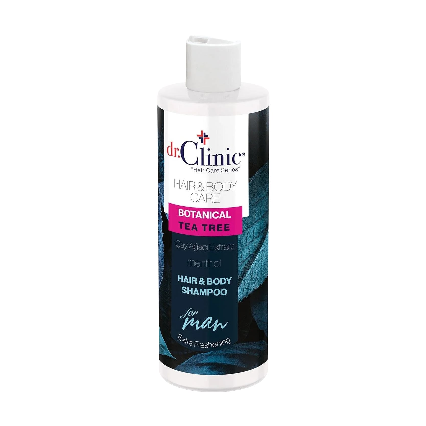 Чоловічий освіжальний шампунь-гель для душу Dr.Clinic Botanical Tea Tree Hair and Body Shampoo, 400 мл